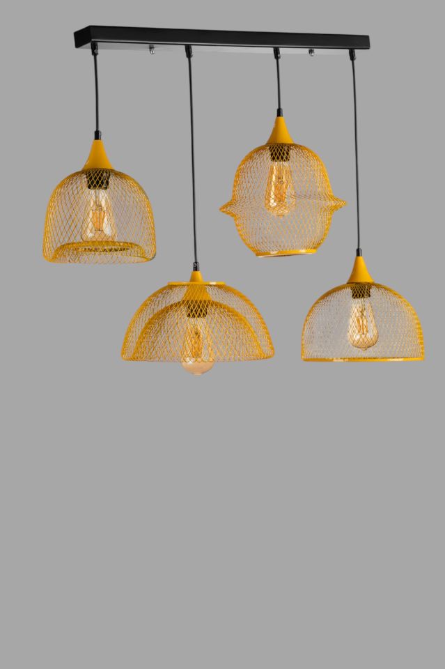 KARMAŞIK 4 LÜ SIRALI SARI SARKIT