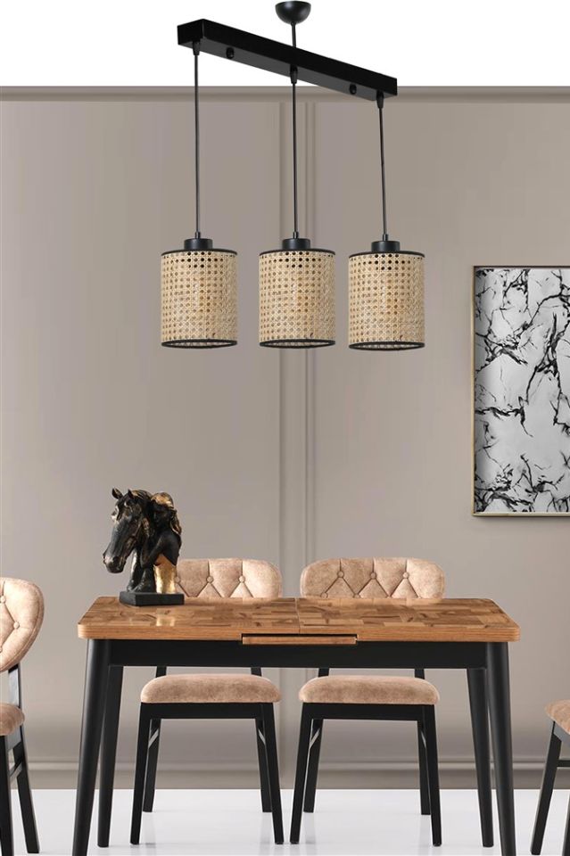 APRİL 3 LÜ SIRALI RATTAN SARKIT