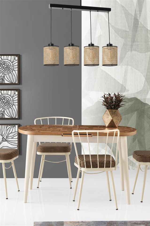 APRİL 4 LÜ SIRALI RATTAN SARKIT