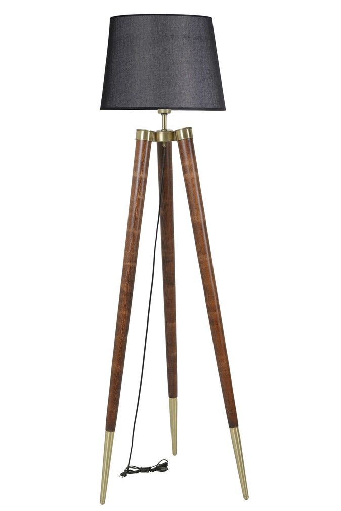 STİL CEVİZ LAMBADER PRAMİT HASIR SİYAH ABAJURLU