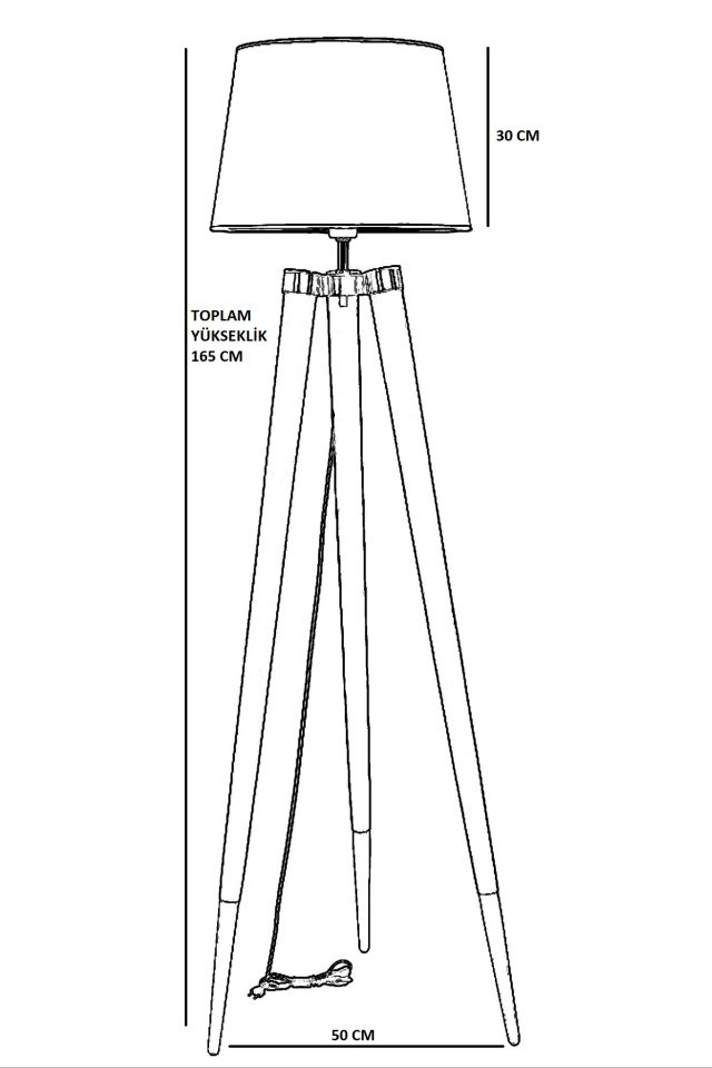 STİL CEVİZ LAMBADER PRAMİT AÇIK HASIR ABAJURLU