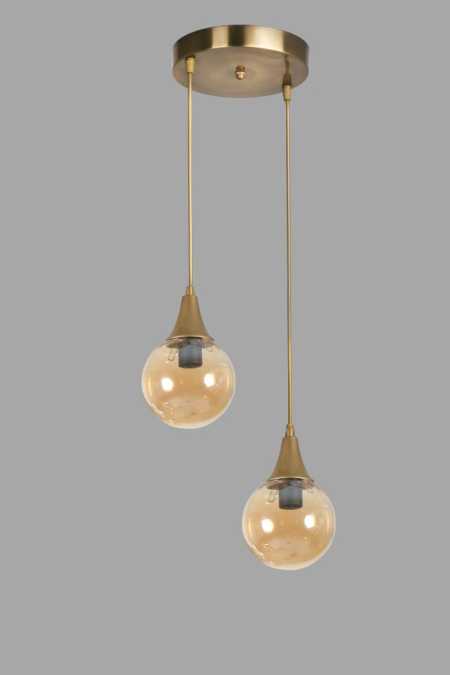 AFRA 2 Lİ TEPSİLİ ESKİTME BAL CAMLI SARKIT