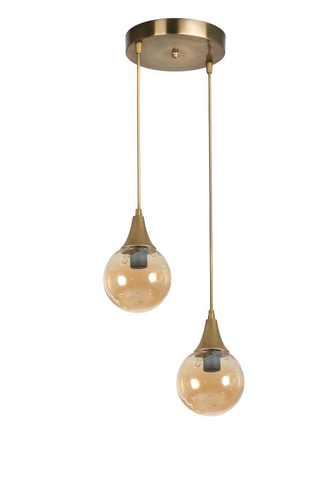 AFRA 2 Lİ TEPSİLİ ESKİTME BAL CAMLI SARKIT