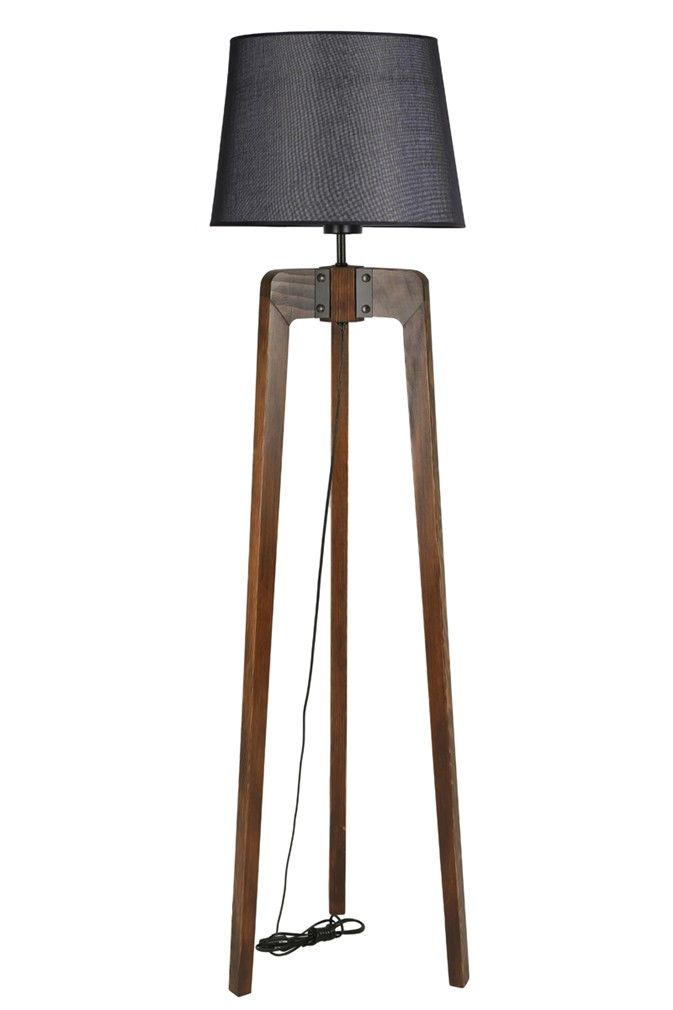 ÇAĞLA CEVİZ LAMBADER PRAMİT HASIR SİYAH ABAJURLU