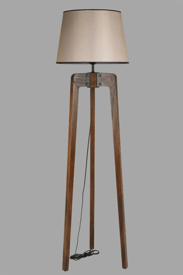 ÇAĞLA CEVİZ LAMBADER PRAMİT AÇIK HASIR ABAJURLU