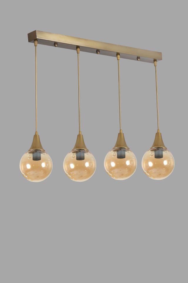 AFRA 4 LÜ SIRALI ESKİTME BAL CAMLI SARKIT