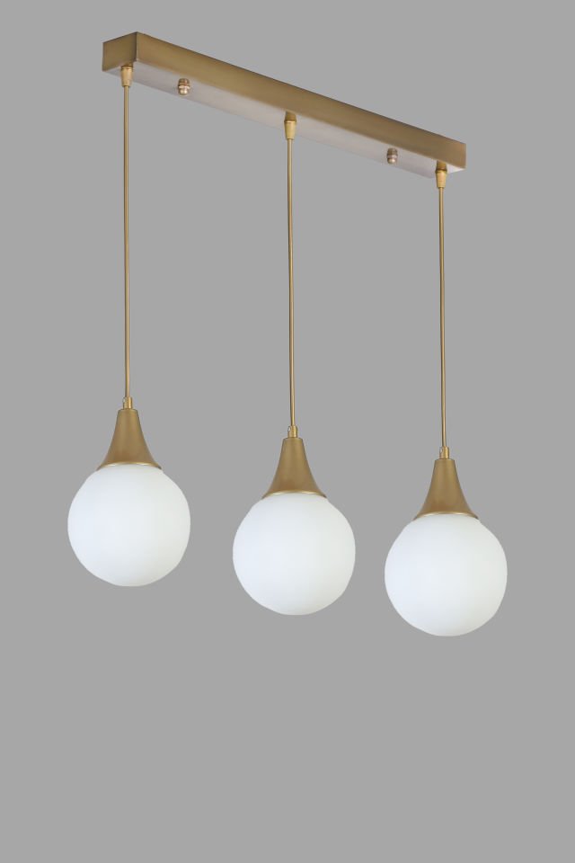 AFRA 3 LÜ SIRALI ESKİTME BEYAZ CAMLI SARKIT