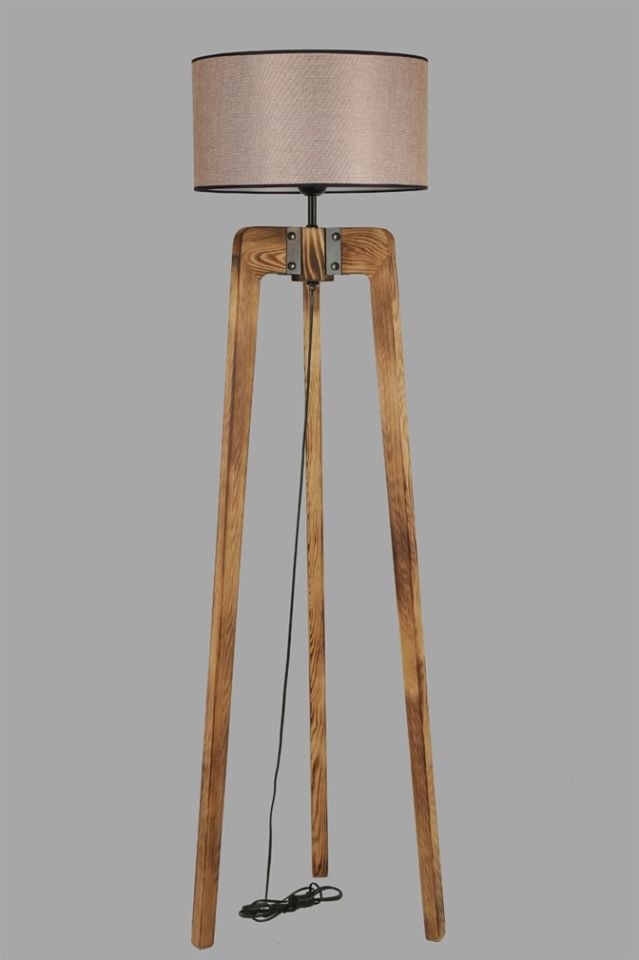 ÇAĞLA YANIK LAMBADER SİLİNDİR KOYU HASIR ABAJURLU