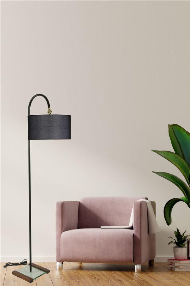 KUMRU SİYAH LAMBADER SİLİNDİR HASIR SİYAH ABAJURLU