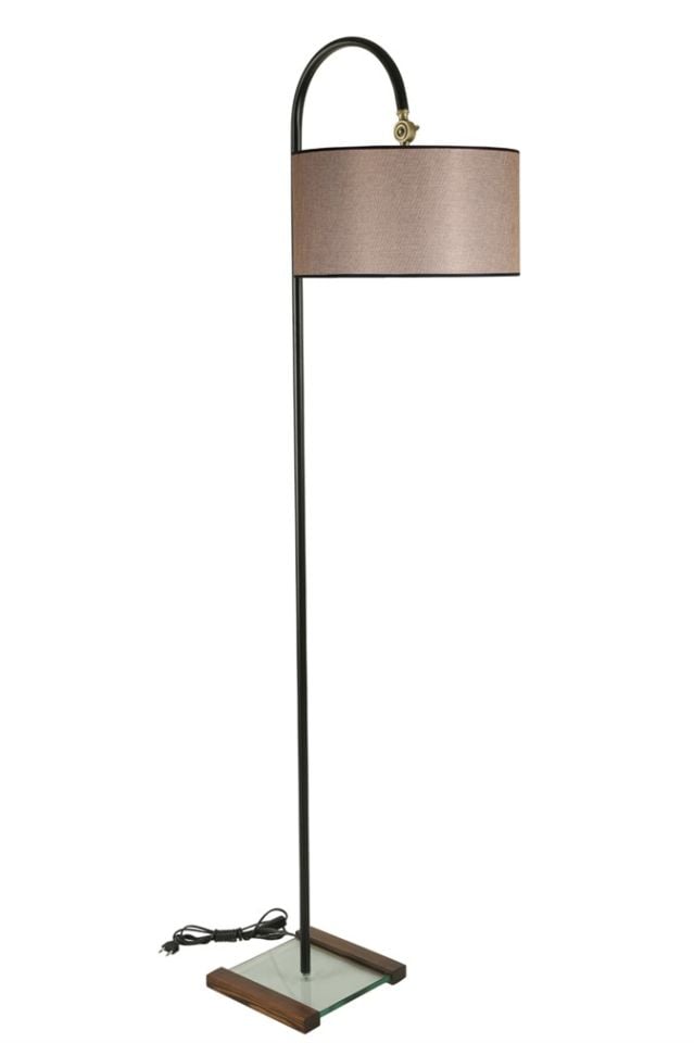 KUMRU SİYAH LAMBADER SİLİNDİR KOYU HASIR ABAJURLU