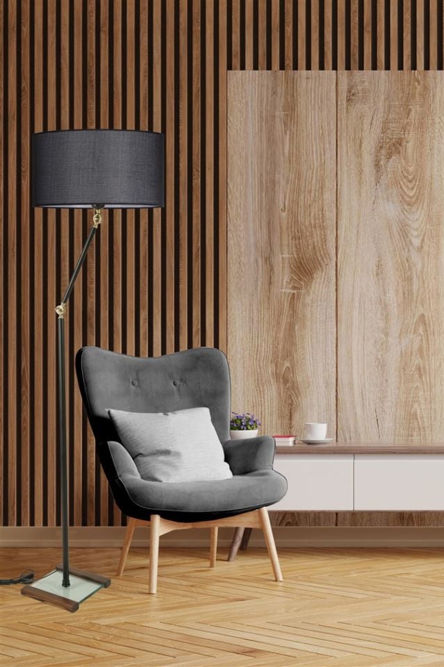 MİLAS SİYAH LAMBADER SİLİNDİR HASIR SİYAH ABAJURLU