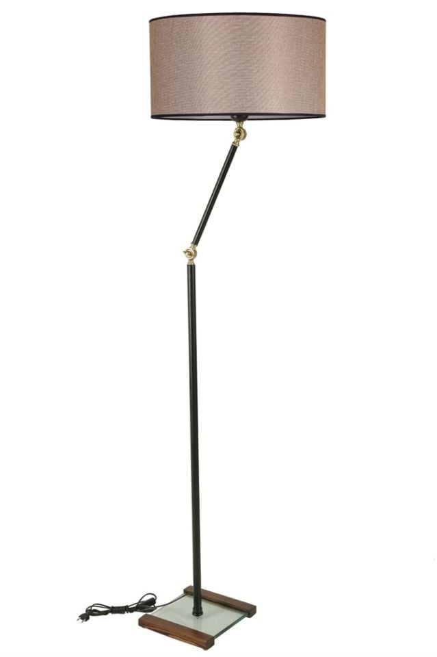 MİLAS SİYAH LAMBADER SİLİNDİR KOYU HASIR ABAJURLU