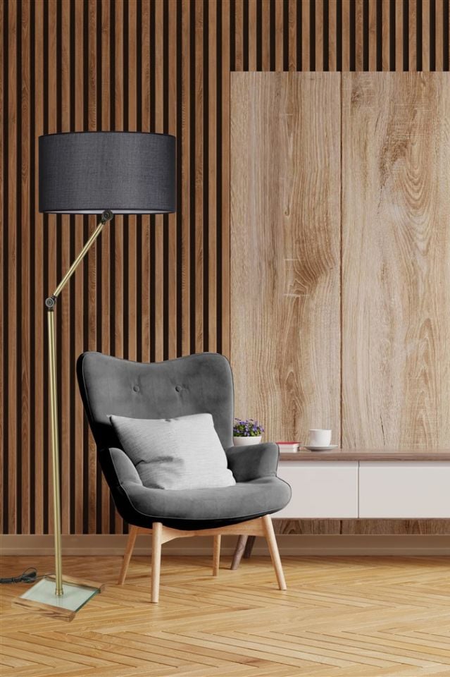 MİLAS ESKİTME LAMBADER SİLİNDİR HASIR SİYAH ABAJURLU