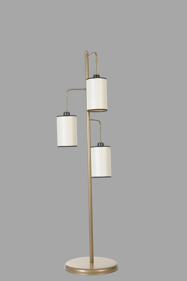 JOZEF 3 LÜ ESKİTME FİNLİ KREM ABAJURLU LAMBADER