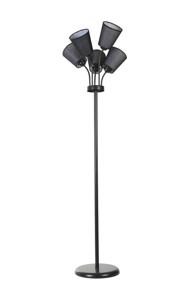 GÜNEŞ 5 Lİ SİYAH HASIR SİYAH ABAJURLU LAMBADER