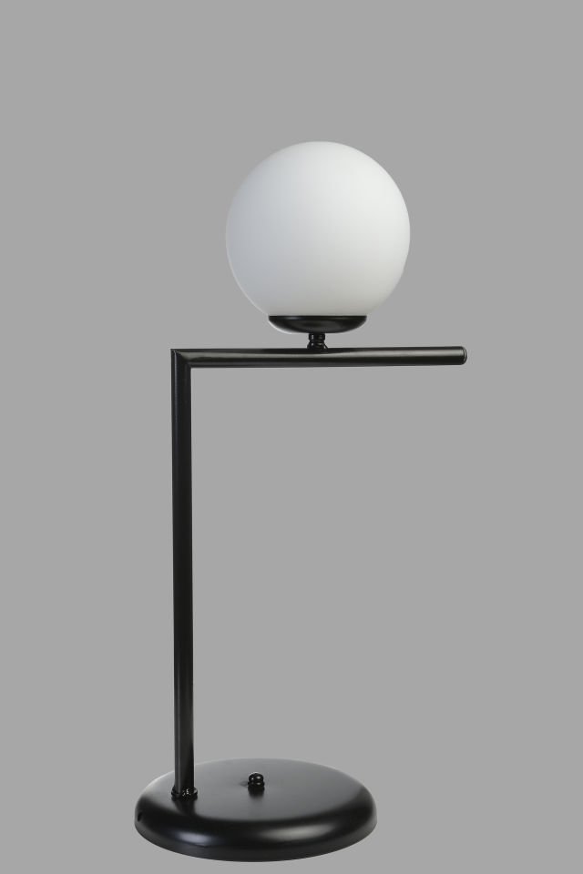 ARAZ SİYAH BEYAZ CAMLI MASA LAMBASI