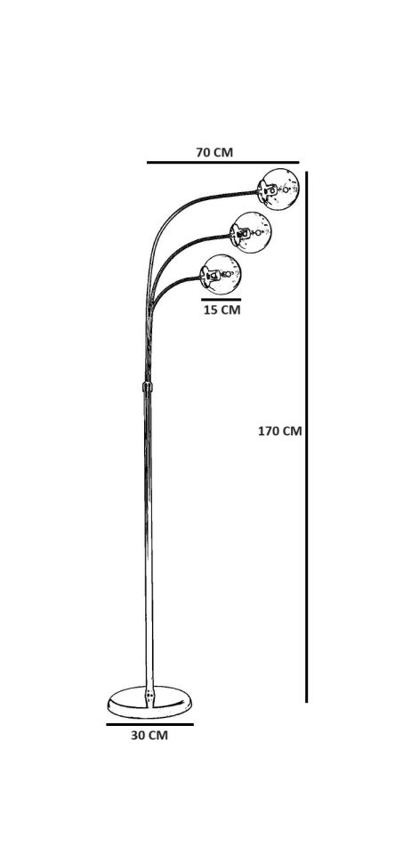 BADİ 3 LÜ SİYAH FÜME CAMLI LAMBADER