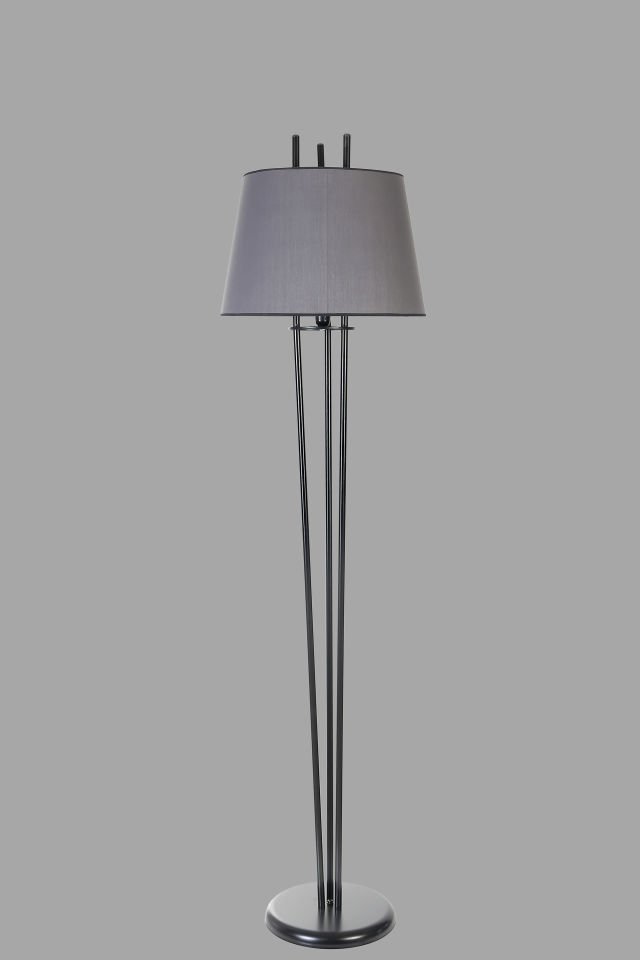 BELEN SİYAH LAMBADER PRAMİT KOYU GRİ ABAJURLU