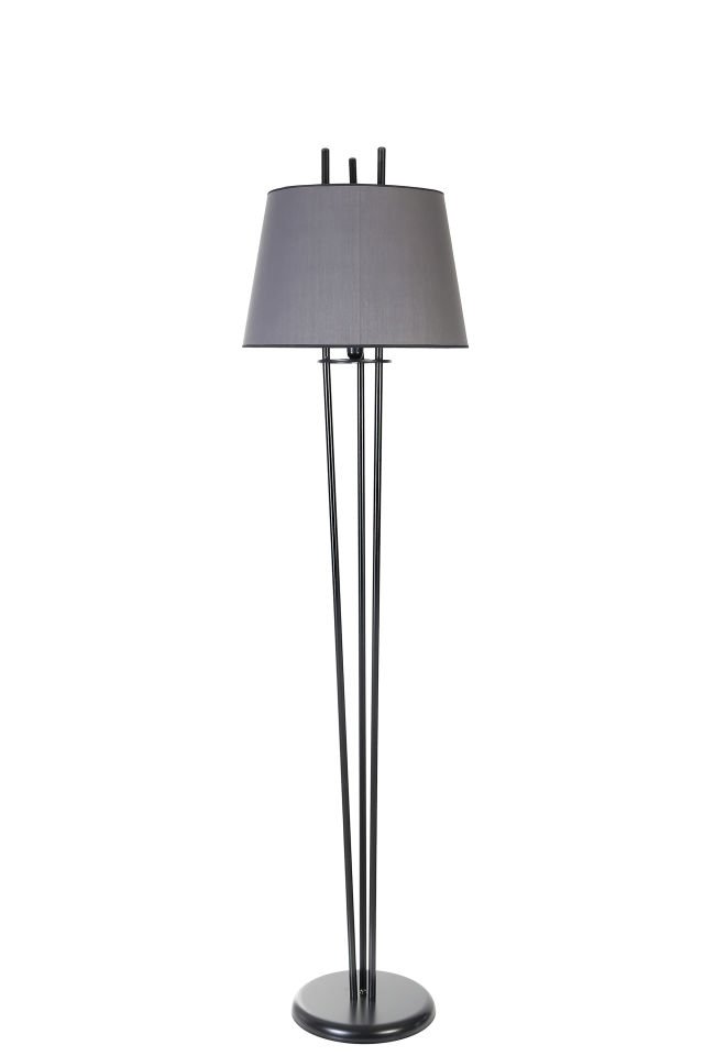 BELEN SİYAH LAMBADER PRAMİT KOYU GRİ ABAJURLU