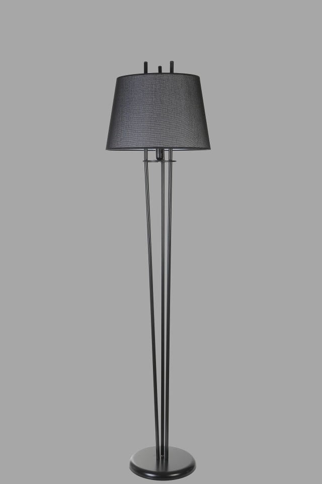 BELEN SİYAH LAMBADER PRAMİT HASIR SİYAH ABAJURLU