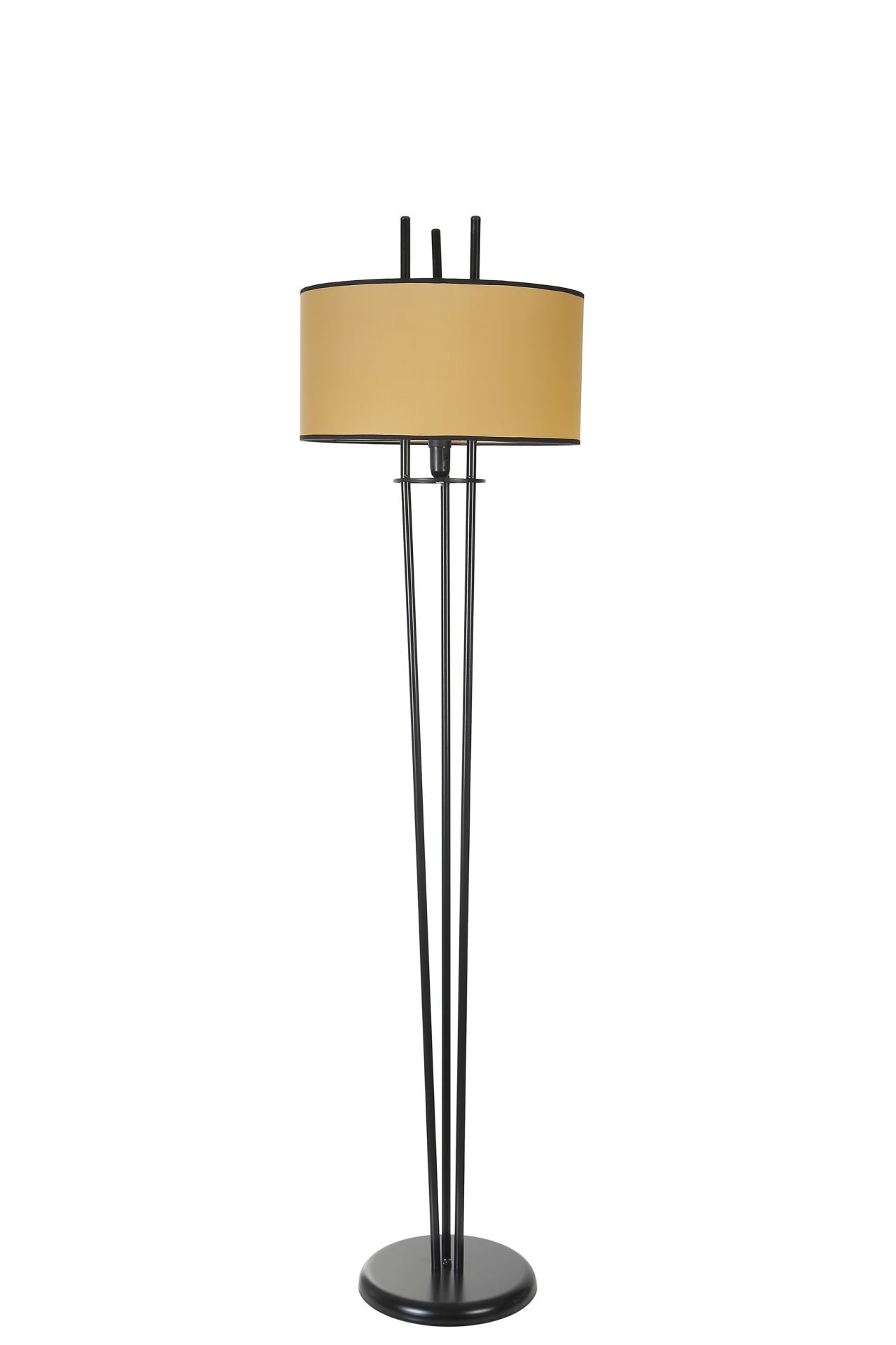 BELEN SİYAH LAMBADER SİLİNDİR HARDAL ABAJURLU