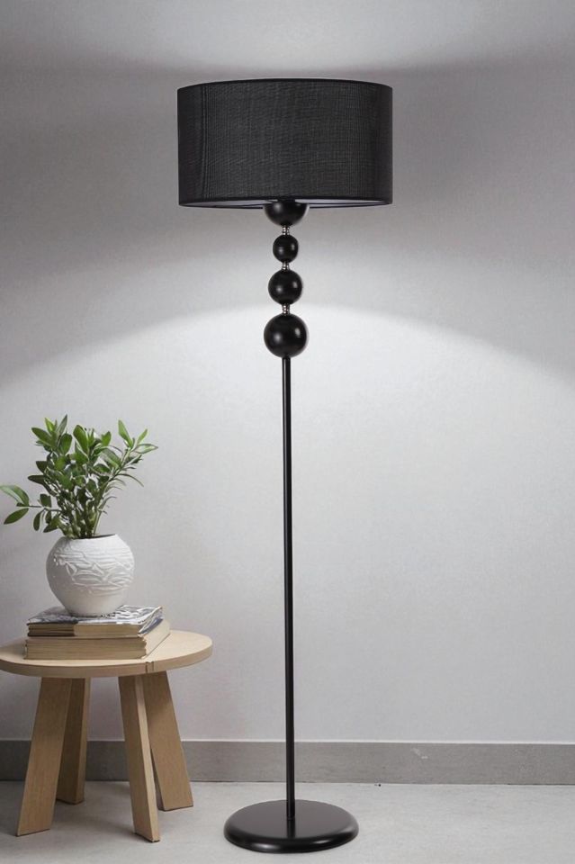 HAYAL SİYAH LAMBADER SİLİNDİR HASIR SİYAH ABAJURLU