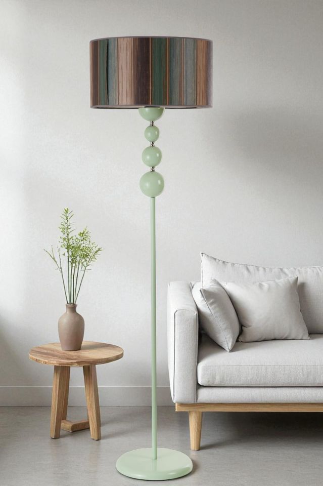 HAYAL YEŞİL LAMBADER SİLİNDİR RENKLİ ABAJURLU