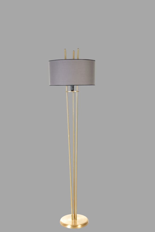 BELEN ESKİTME LAMBADER SİLİNDİR KOYU GRİ ABAJURLU