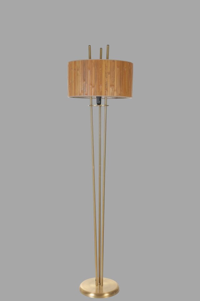 BELEN ESKİTME LAMBADER SİLİNDİR BAMBU 01 ABAJURLU