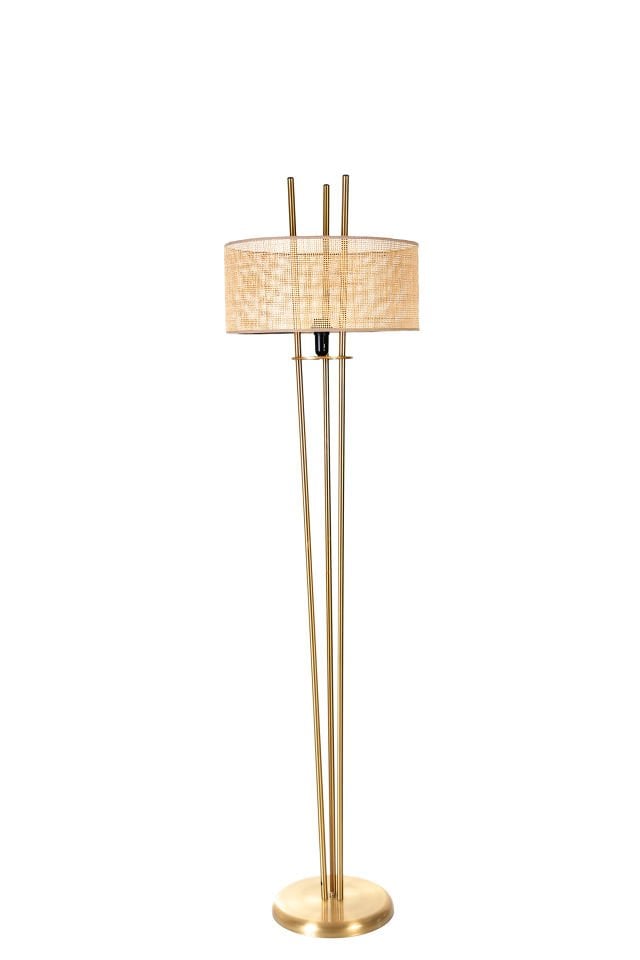 BELEN ESKİTME LAMBADER SİLİNDİR ÖRGÜLÜ RATTAN ABAJURLU