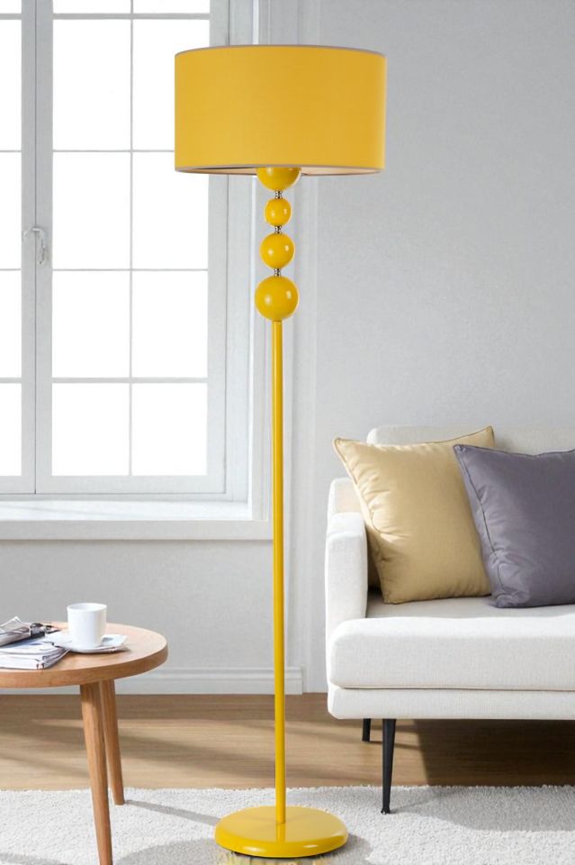 HAYAL SARI LAMBADER SİLİNDİR HARDAL ABAJURLU