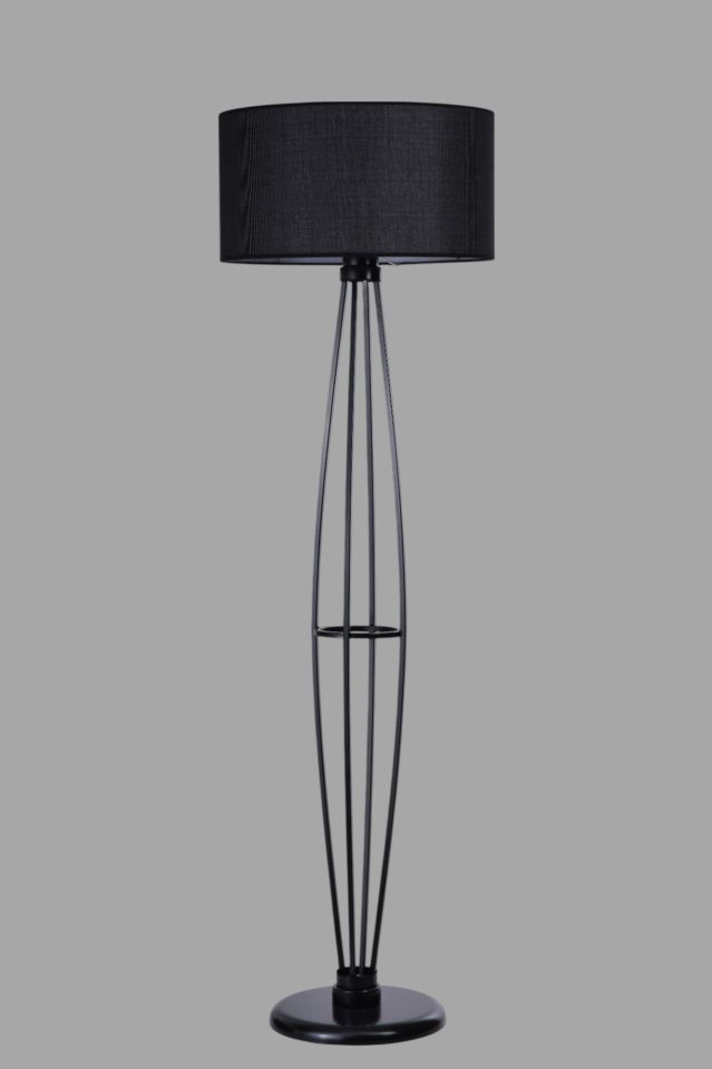 HEDAR SİYAH LAMBADER SİLİNDİR HASIR SİYAH ABAJURLU