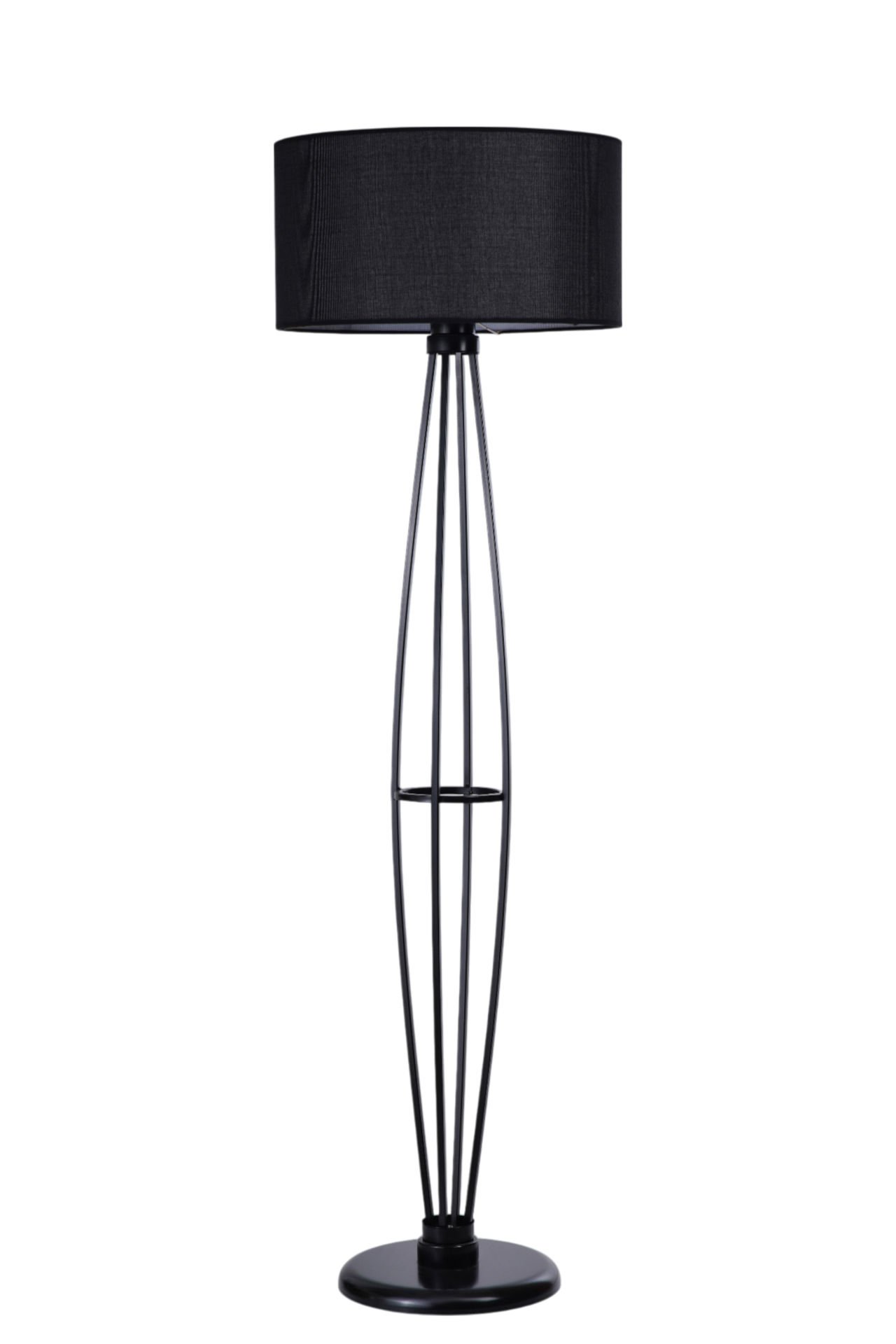 HEDAR SİYAH LAMBADER SİLİNDİR HASIR SİYAH ABAJURLU