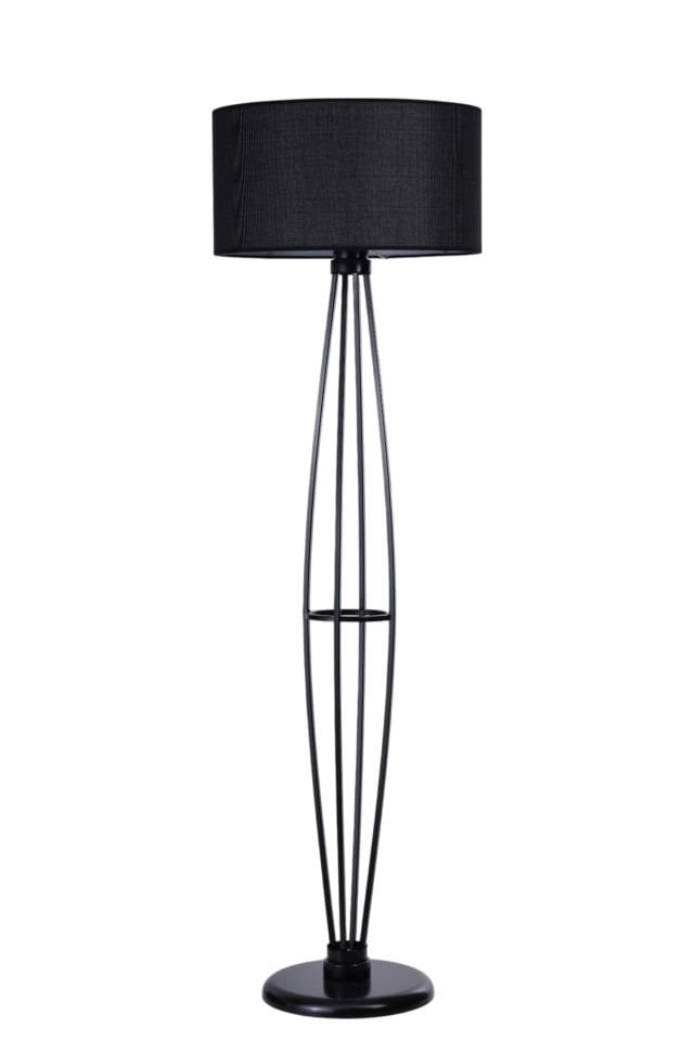 HEDAR SİYAH LAMBADER SİLİNDİR HASIR SİYAH ABAJURLU