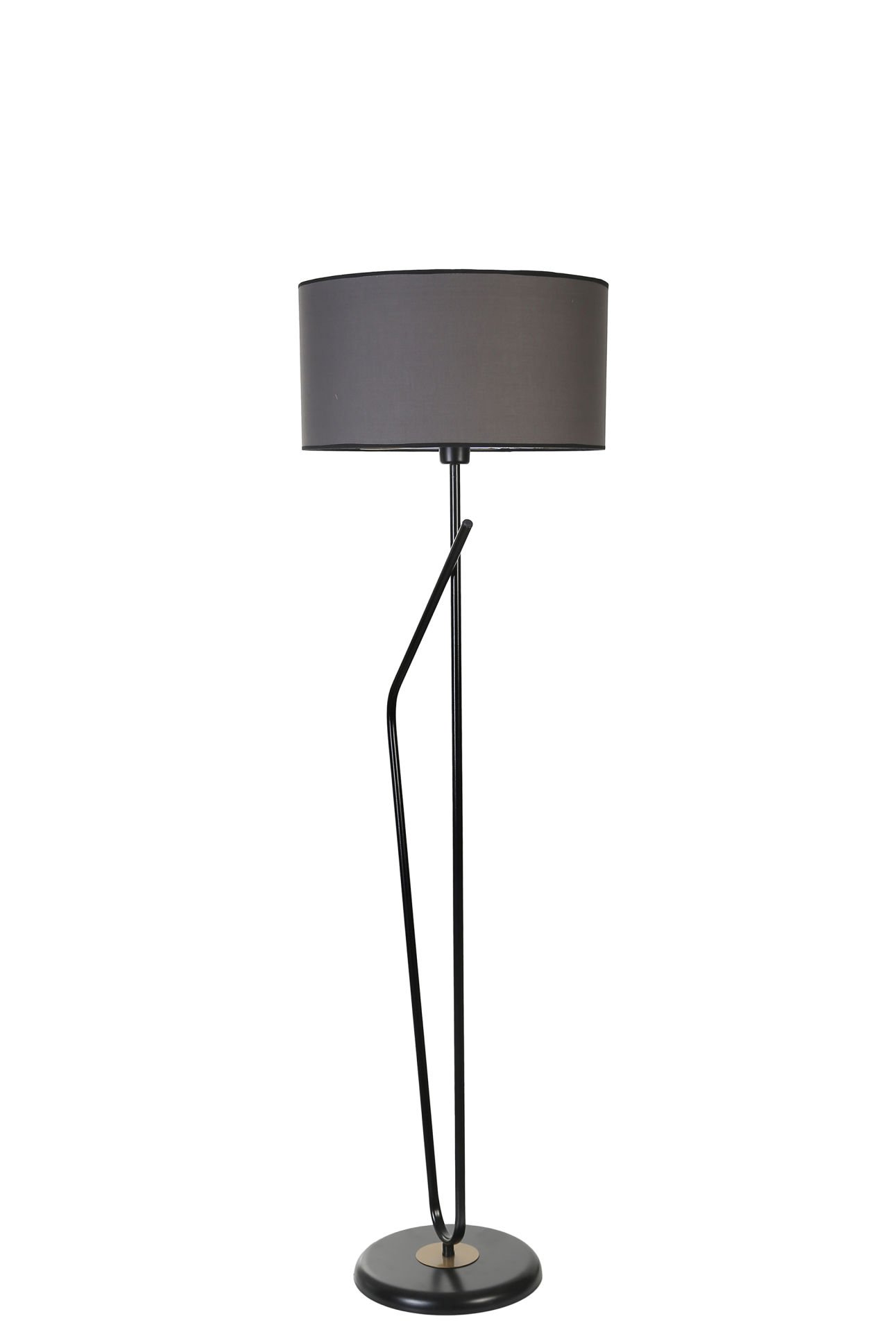 ALFA SİYAH LAMBADER SİLİNDİR KOYU GRİ ABAJURLU