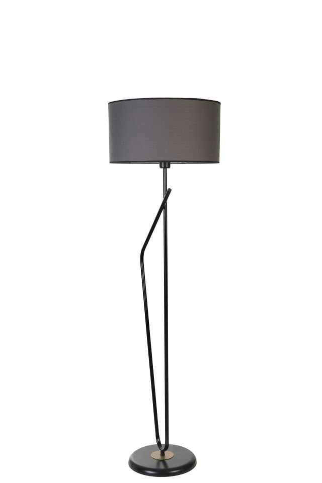 ALFA SİYAH LAMBADER SİLİNDİR KOYU GRİ ABAJURLU