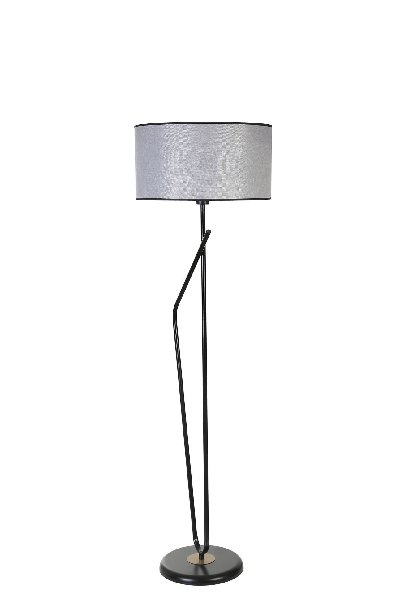 ALFA SİYAH LAMBADER SİLİNDİR HASIR GRİ ABAJURLU