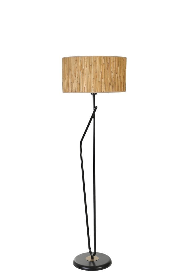 ALFA SİYAH LAMBADER SİLİNDİR BAMBU 07 ABAJURLU