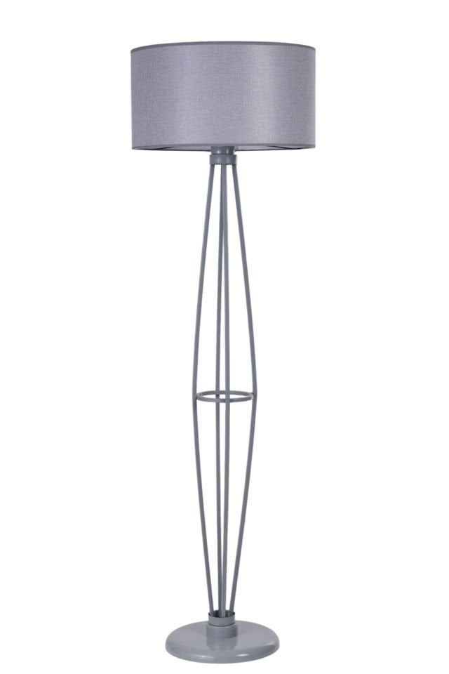 HEDAR GRİ LAMBADER SİLİNDİR HASIR GRİ ABAJURLU