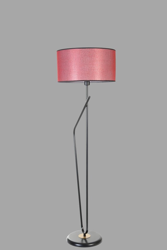 ALFA SİYAH LAMBADER SİLİNDİR HASIR BORDO ABAJURLU