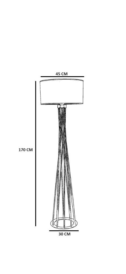 HAVİN ESKİTME LAMBADER SİLİNDİR AÇIK HASIR ABAJURLU