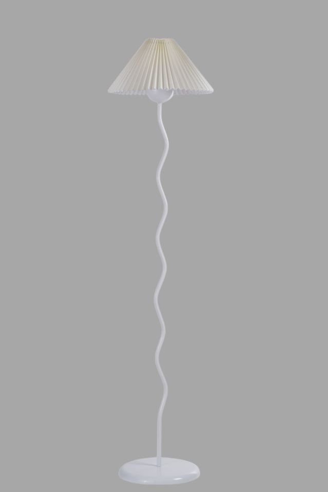 EVA BEYAZ LAMBADER PİLELİ KREM ABAJURLU