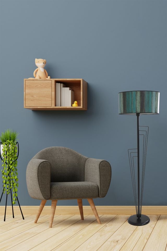 KELEBEK SİYAH LAMBADER SİLİNDİR RENKLİ ABAJURLU