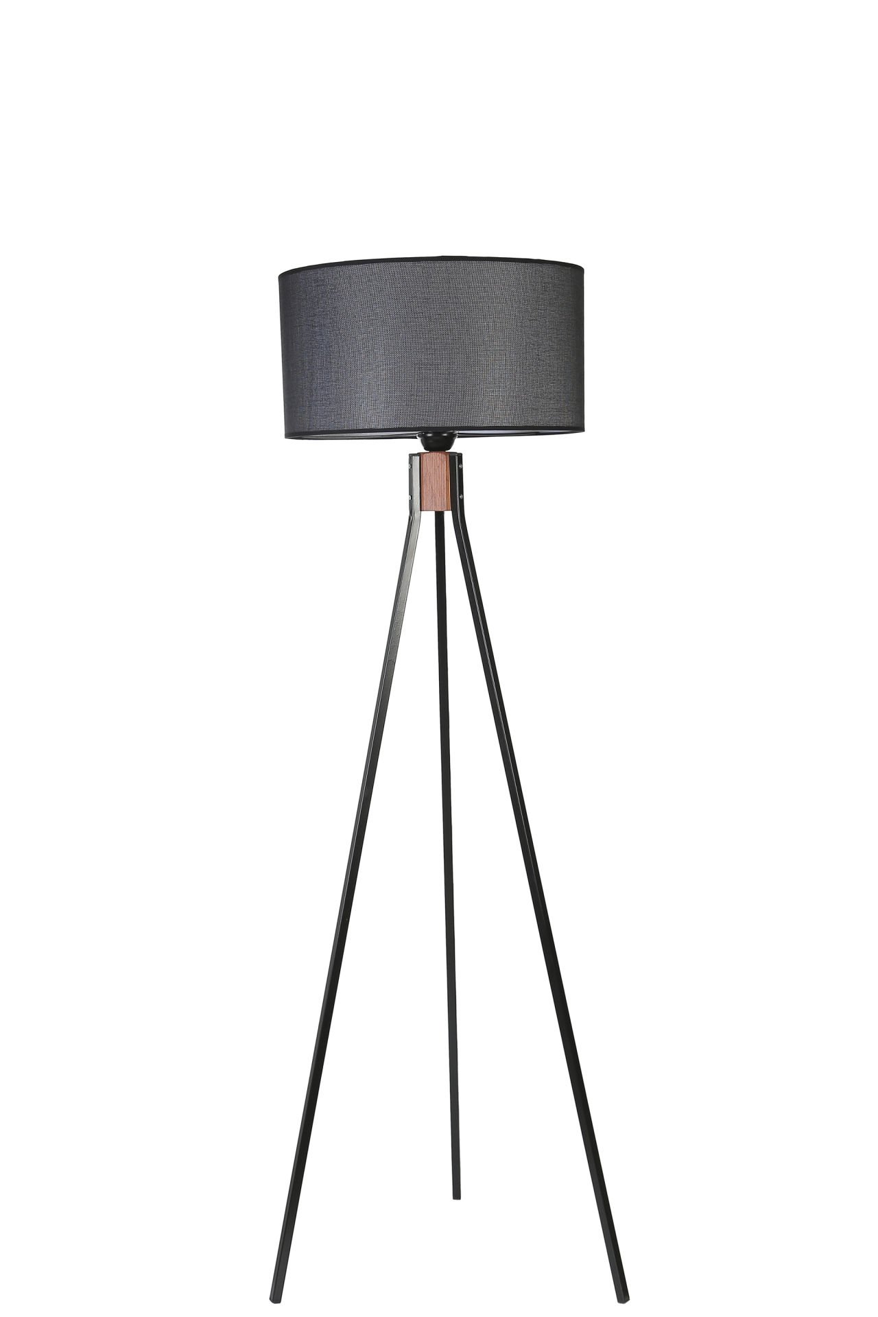 FISCO TRİPOD SİYAH LAMBADER SİLİNDİR HASIR SİYAH ABAJURLU