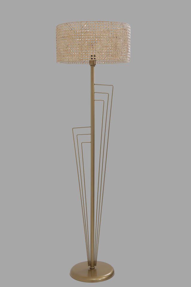 KELEBEK ESKİTME LAMBADER SİLİNDİR RATTAN ABAJURLU