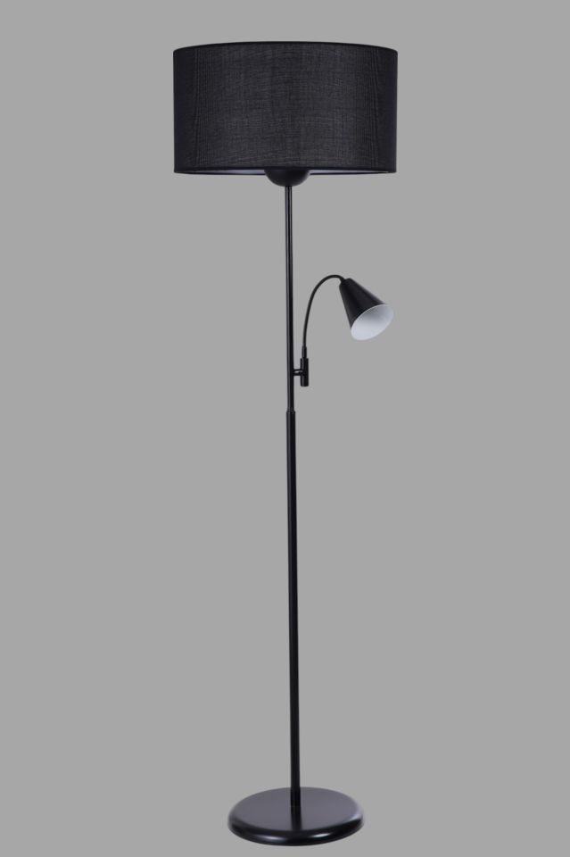 DEVİN SİYAH LAMBADER SİLİNDİR HASIR SİYAH ABAJURLU