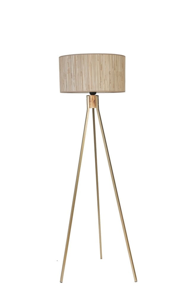 FISCO TRİPOD ESKİTME LAMBADER SİLİNDİR BAMBU 09 ABAJURLU