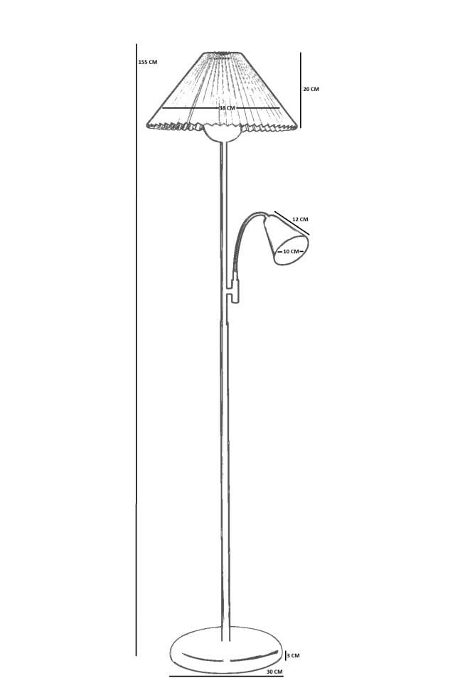 DEVİN SİYAH LAMBADER PİLELİ SİYAH ABAJURLU