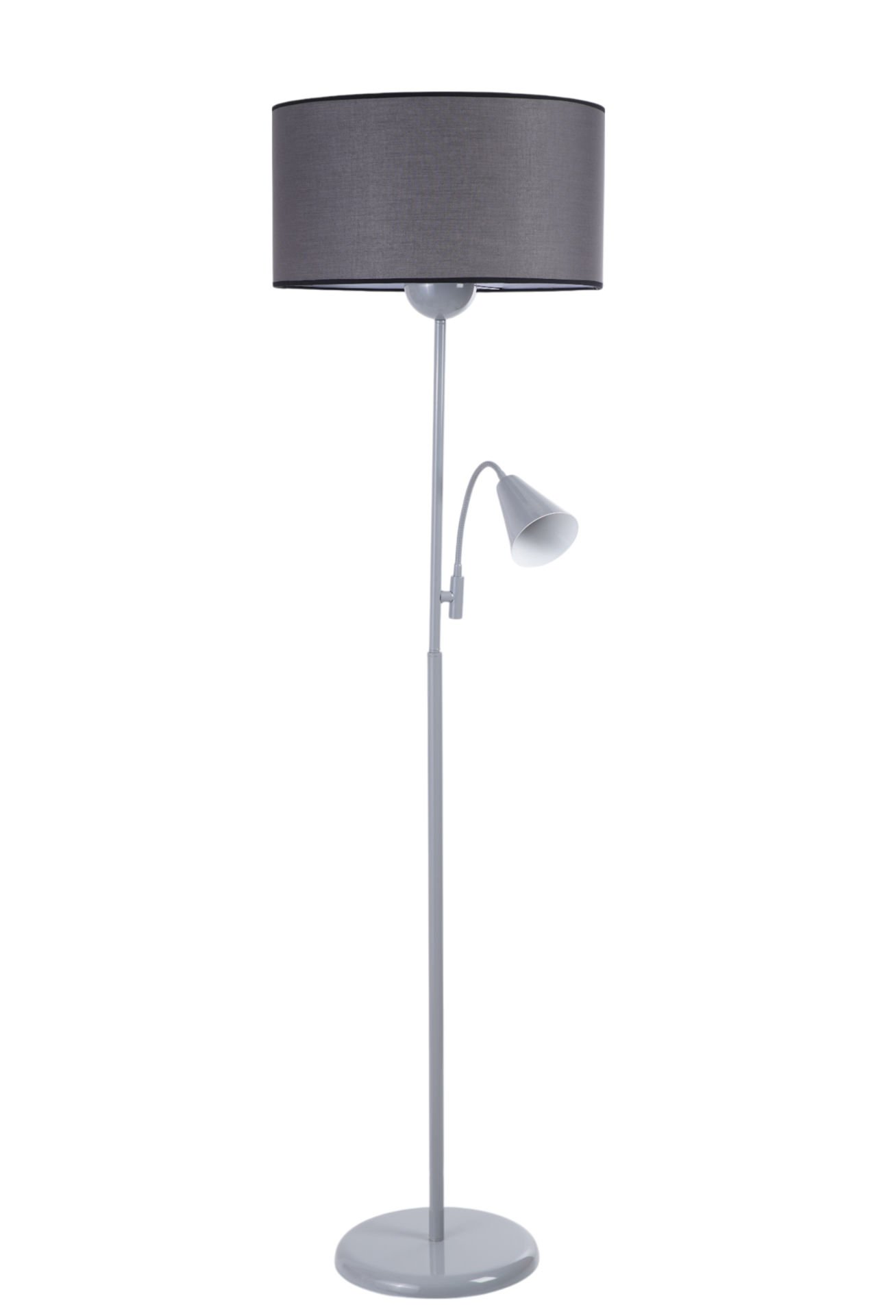 DEVİN GRİ LAMBADER SİLİNDİR KOYU GRİ ABAJURLU