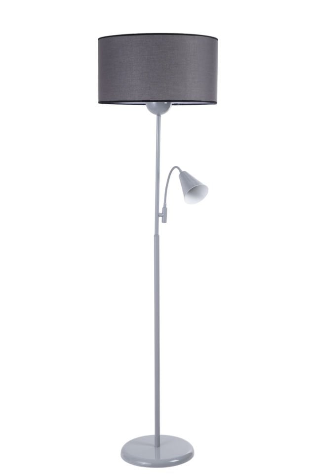 DEVİN GRİ LAMBADER SİLİNDİR KOYU GRİ ABAJURLU